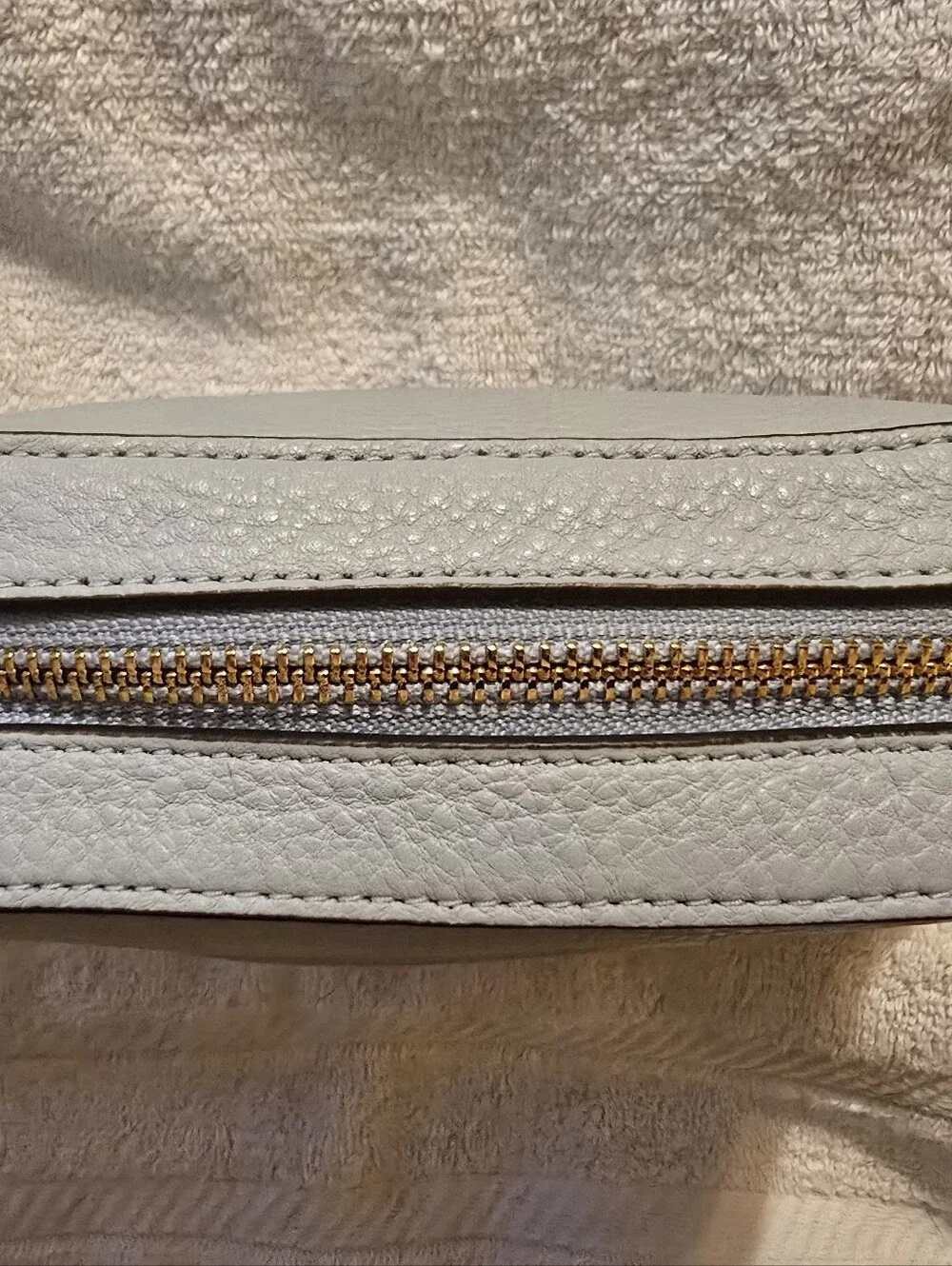 Tory Burch Perry Bombe Mini Pebbled Leather Bag Cloud Blue NWT
